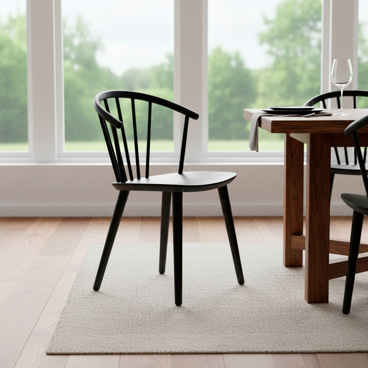 MILK - Silla Comedor Benson Negra