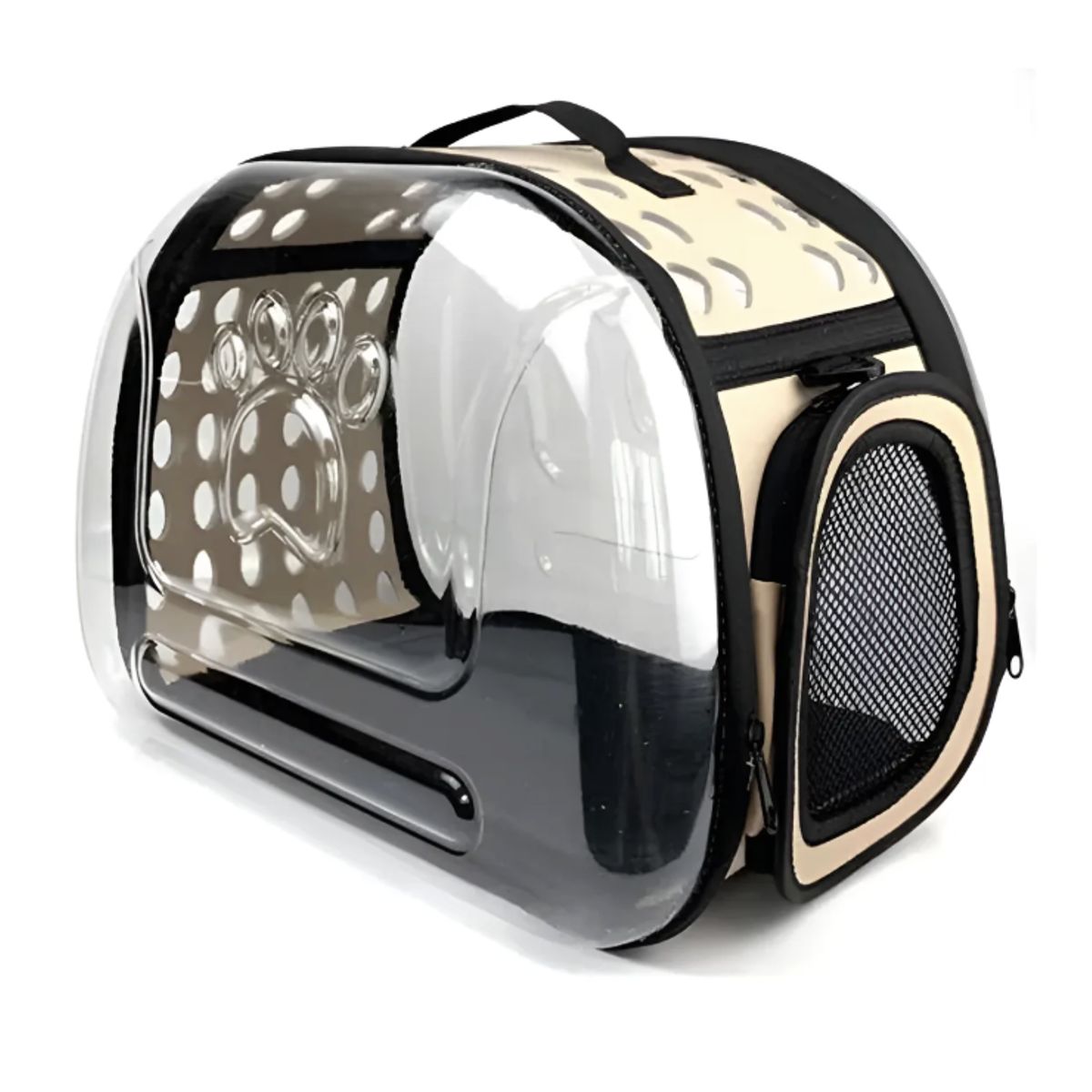 OKAY - Bolso De Gato Espacial Transparente Plegable Para Mascotas Color Beige