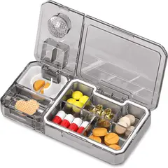 IRM - Pastillero De Viaje Cortador Triturador Portátil