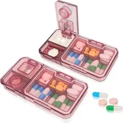 IRM - Organizador De Pastillas Cortador Y Triturador Pórtatil