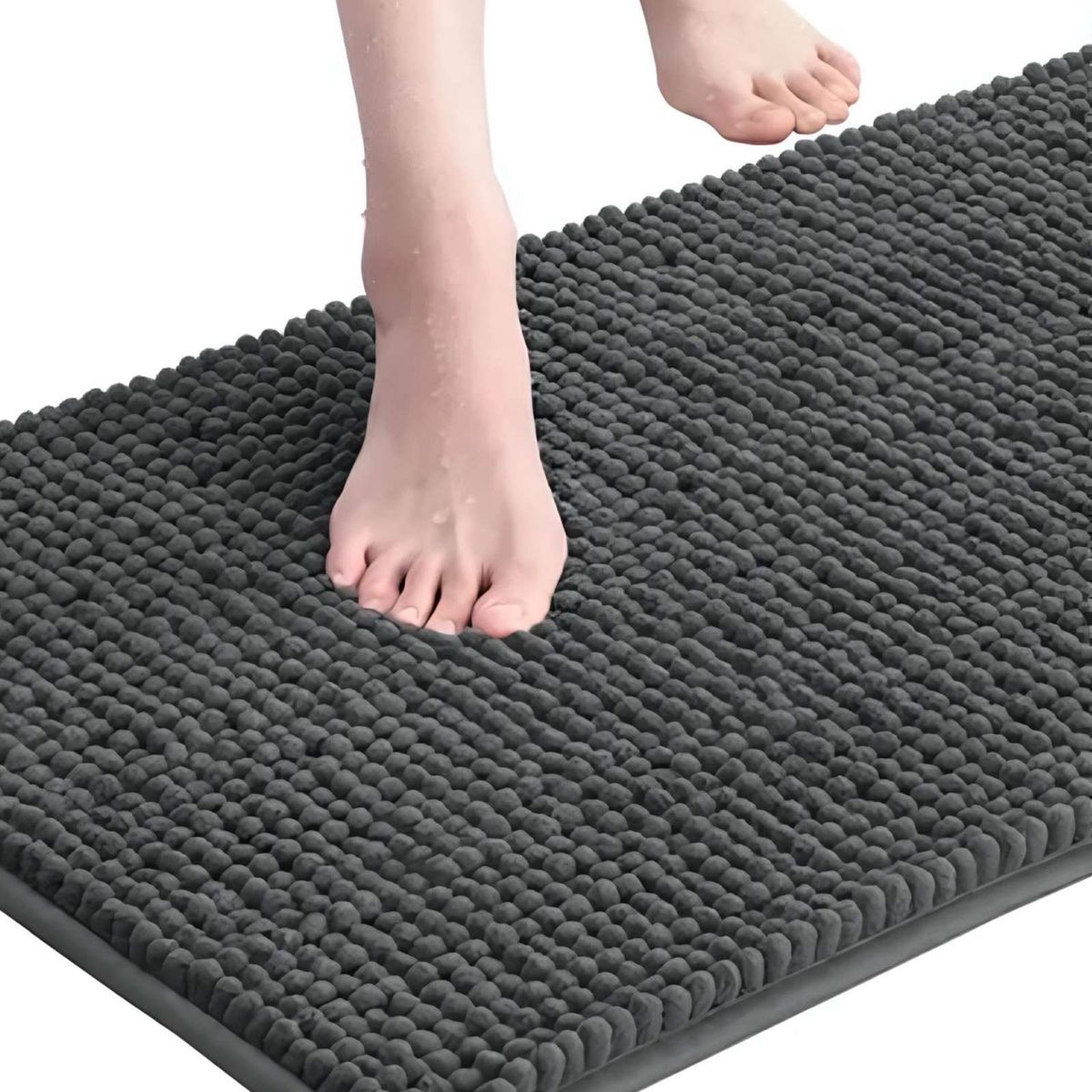 GENERICO - ALFOMBRA DE BAÑO DELGADA GRAFITO 40X60 cm