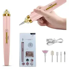 ANGELES DEL HOGAR - Torno Pulidor Esmeril Para Manicura Pedicura Inalámbrico Usb