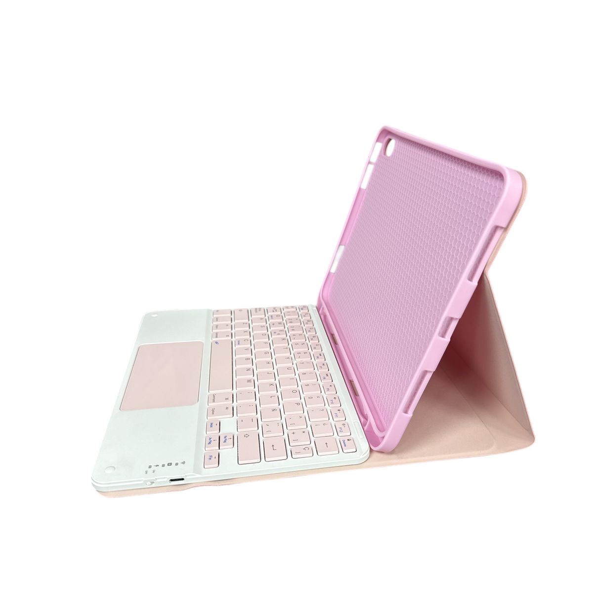 JOIGO - Funda con Teclado Español Touchpad Para iPad A16 2025 11th G Rosado