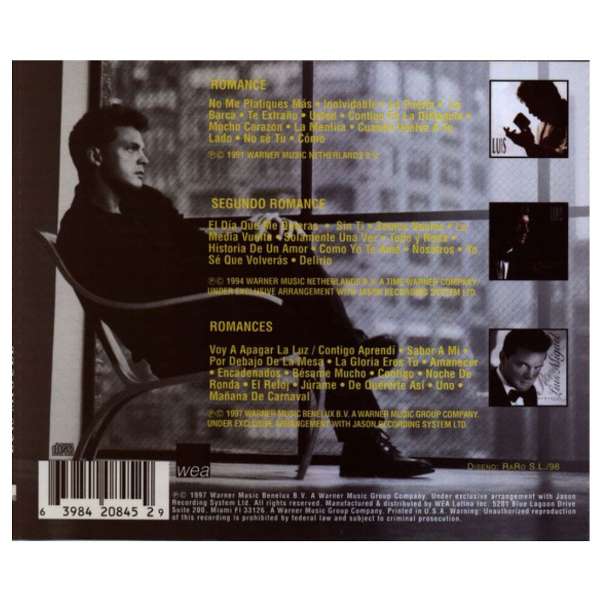 GENERICO - LUIS MIGUEL - TODOS LOS ROMANCES (3CD) / CD