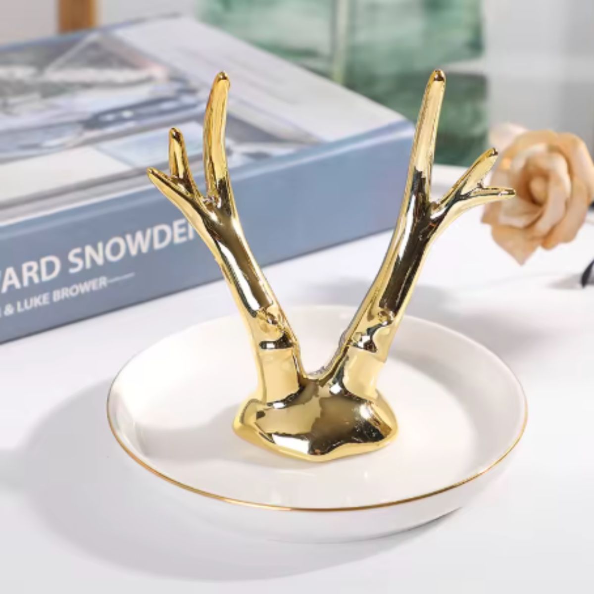 SANTU HOME & DECO - Organizador De Joyas Joyero Ciervo