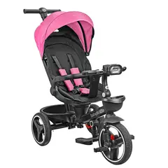 BEBEGLO - Triciclo Coche Cuna Musical 360° RS4110 Fucsia