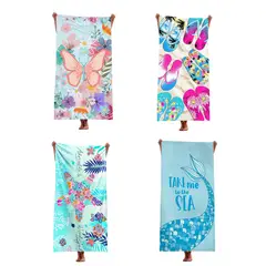 GARSIL - Pack 4 Toallas De Playa De Microfibra Secado Rapido 70x140cm Mujer