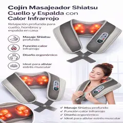 MOVI - Cojin masajeador cuello y espalda con calor Infrarrojo