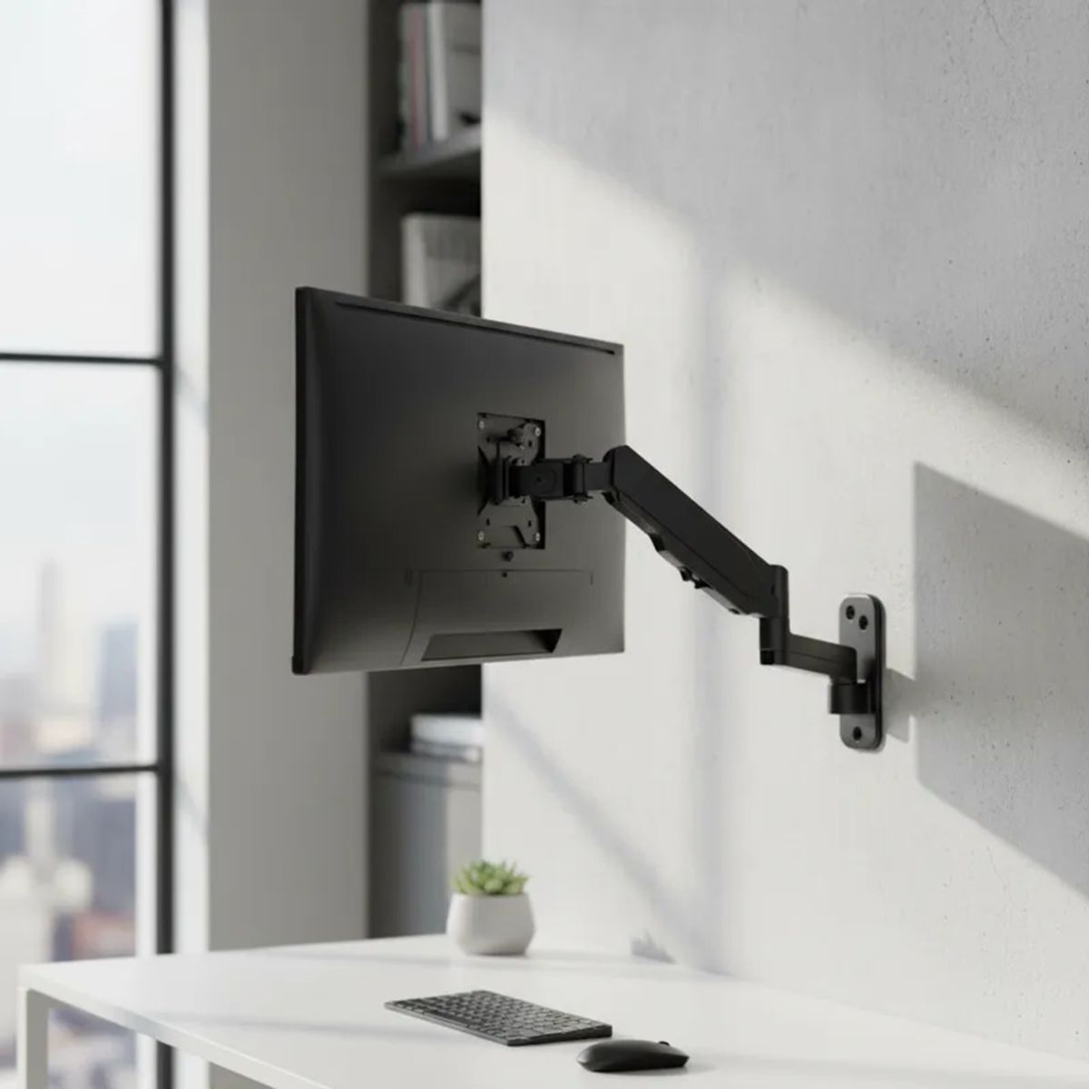 BRASFORMA - Soporte para Monitor en Pared  17" a 32" - 9kg  360° Resorte a Gas SBRM112 - Brasforma