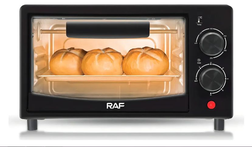 Horno Eléctrico De Mesa Negro Tostador 12l Raf 800w