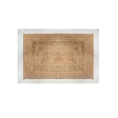 ATMOSPHERA - Alfombra de Yute Rectangular Borde Blanco 170x120 cm