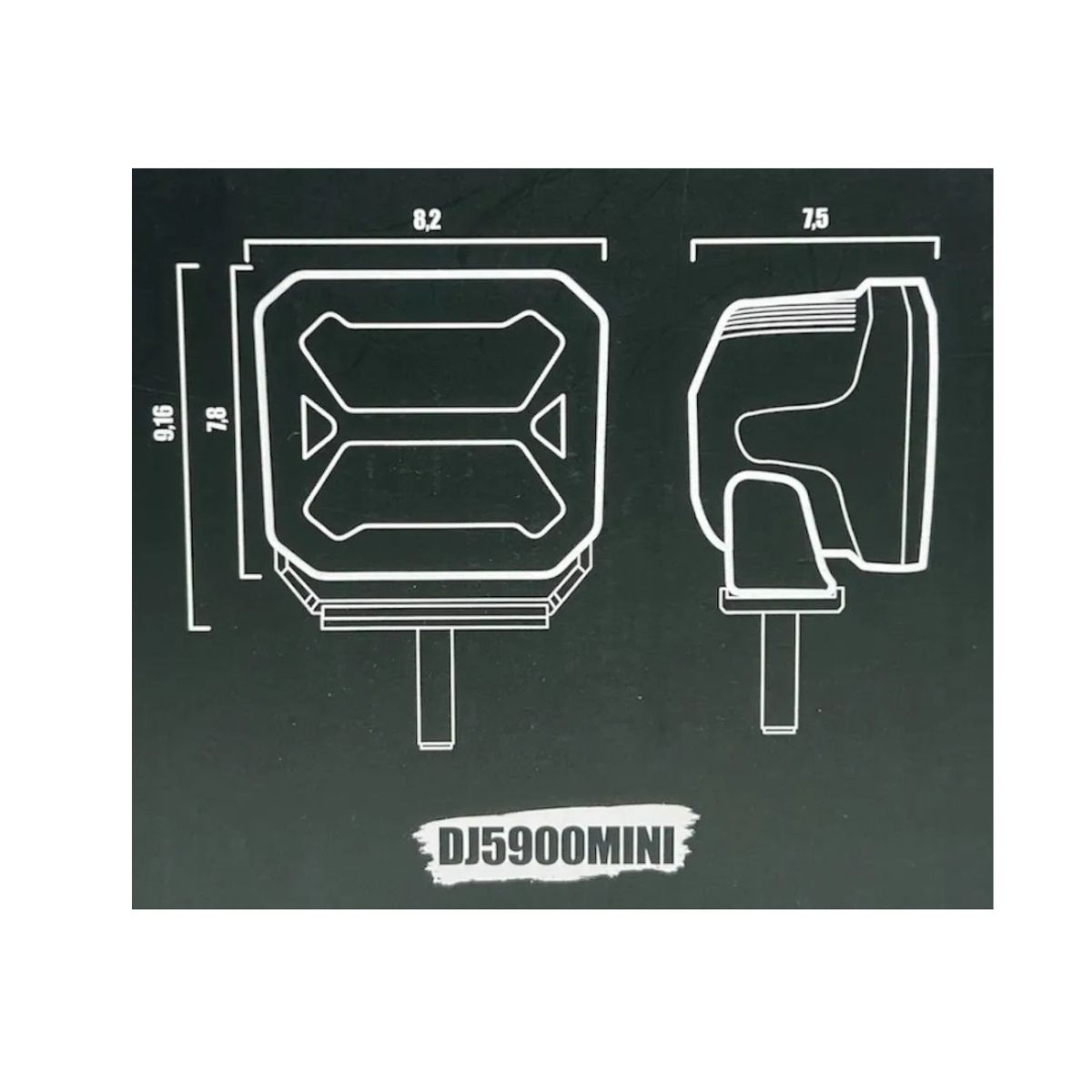 GENERICO - Farol LED  IR100 DJ5900MINI 2400 Lúmenes, 20W Off Road
