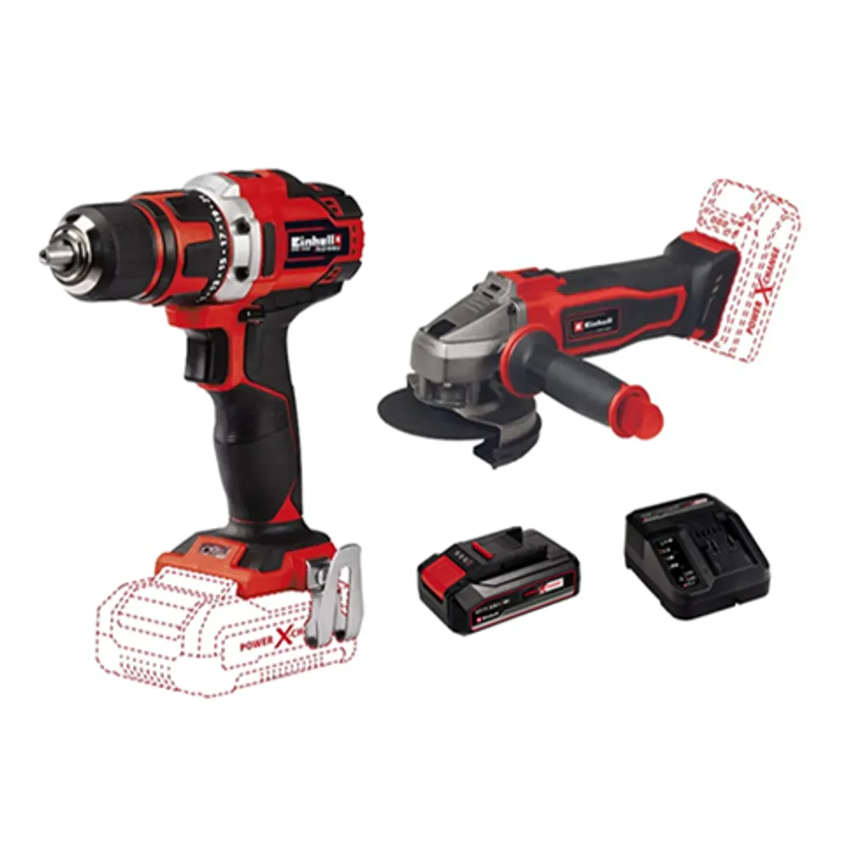 EINHELL - Taladro Atornillador+ Galletera Esmeril Angular 18v Einhell Unico 45139254431166-12