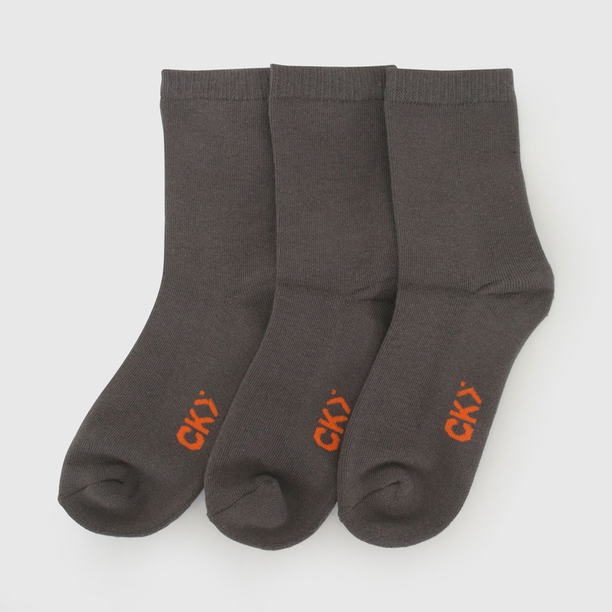 COLLOKY - Calcetín Deportivo Escolar Unisex Gris con 80% Algodón