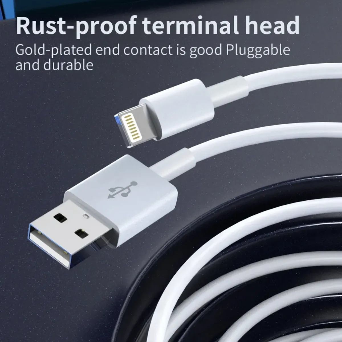 Cable Cargador 1 Metro Para iPhone 11 12 13 14 Blanco, marca GENERICO - Foto 2