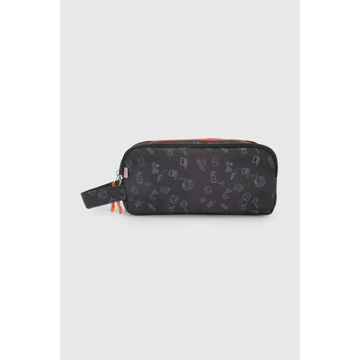 COLLOKY - Estuche Escolar Negro con Tres Compartimentos Amplios