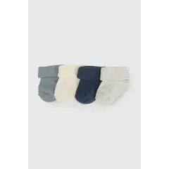 COLLOKY - Calcetin Deportivo Azul Bebé niño 7389