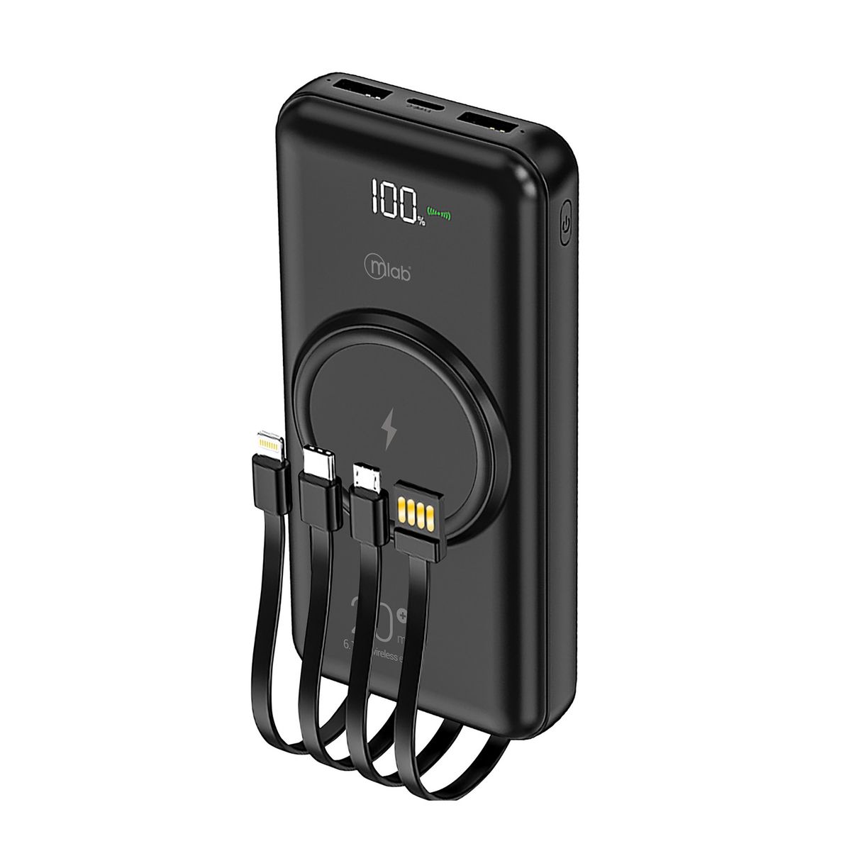 MICROLAB - Cargador Portátil Power Bank 20000mah Microlab