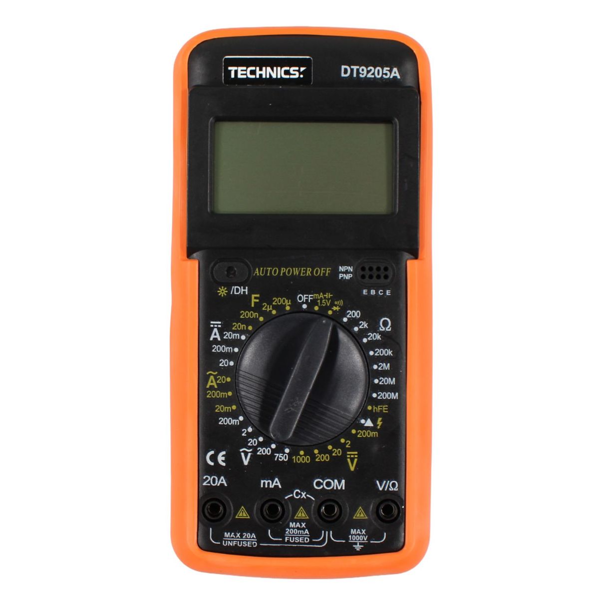 TECHNICS - Multímetro Digital DM9205A Medición Precisa Profesional - SC