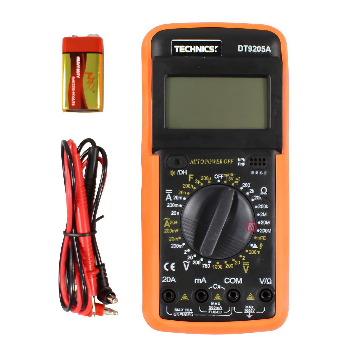 TECHNICS - Multímetro Digital DM9205A Medición Precisa Profesional - SC