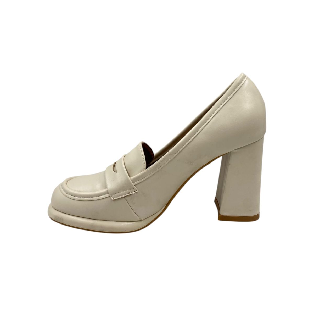 HERIEL - Mocasín Beige Taco Mujer