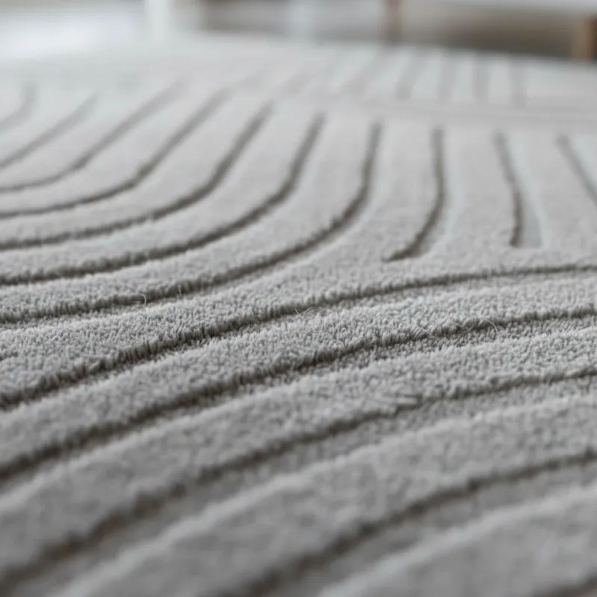 GENERICO - ALFOMBRA JACQUARD 150X200 GRIS RELIVE MODELO HARVER MODERNA ELAGANTE DECORATIVA MP