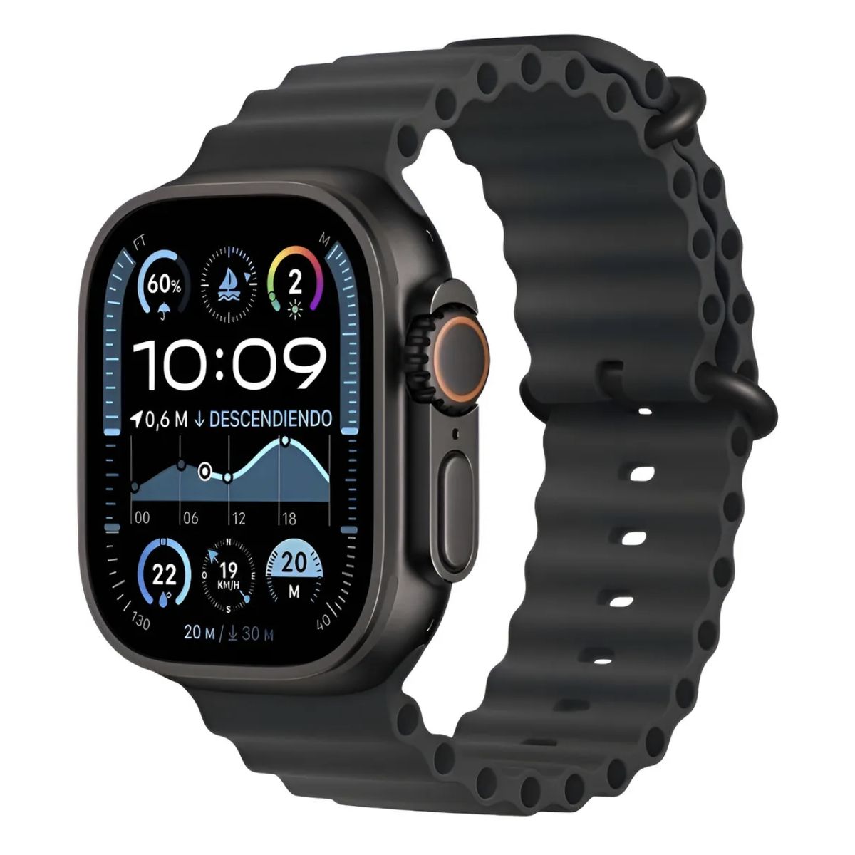 GENERICO - Smartwatch Ultra 49mm Color Negro Edicion Logo Inteligente