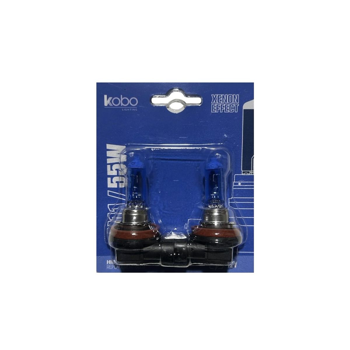 KOBO - Kit Ampolletas H11 Luz Blanca 12V 55W