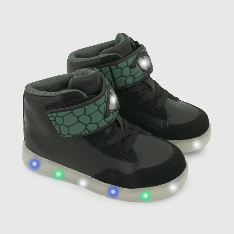 Zapatilla con Luces Niño Negro