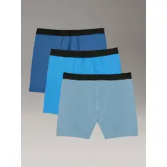 CALVIN KLEIN - Pack 3 Boxérs Brief Performa para Niños Azul