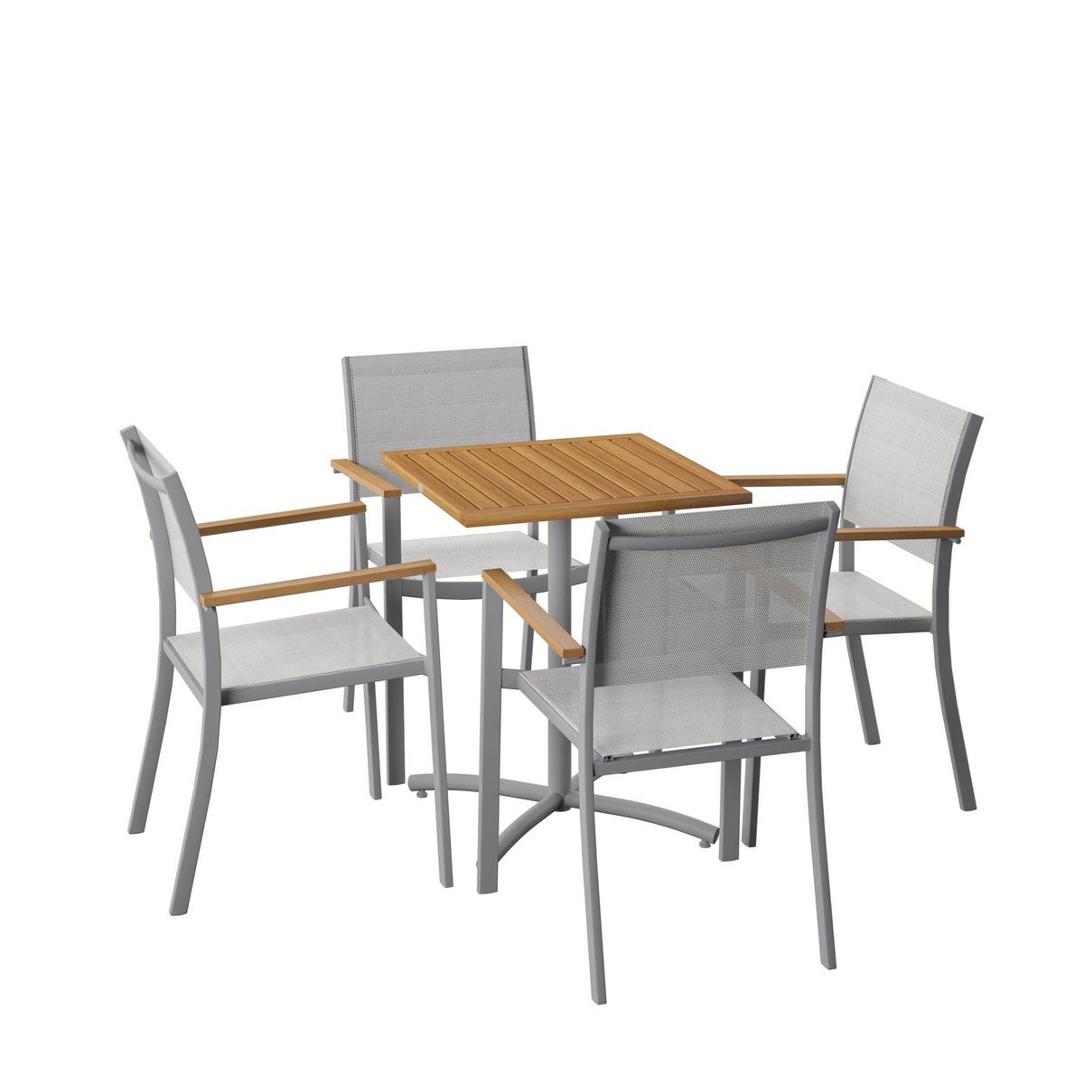 MIDTOWN - Sillas Exterior Tagula Gris Claro x4 Midtown