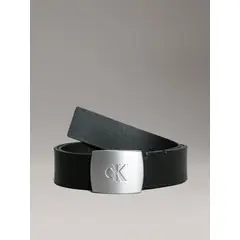 CALVIN KLEIN - Cinturón con Hebilla con Monograma Negro