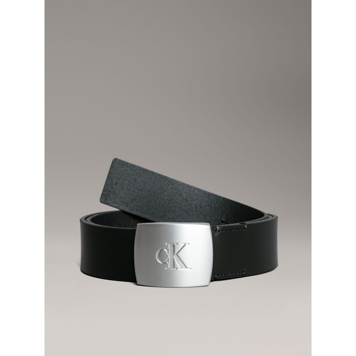 CALVIN KLEIN - Cinturón con Hebilla con Monograma Negro Calvin Klein