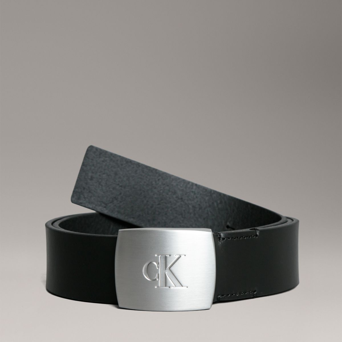 CALVIN KLEIN - Cinturón con Hebilla con Monograma Negro Calvin Klein