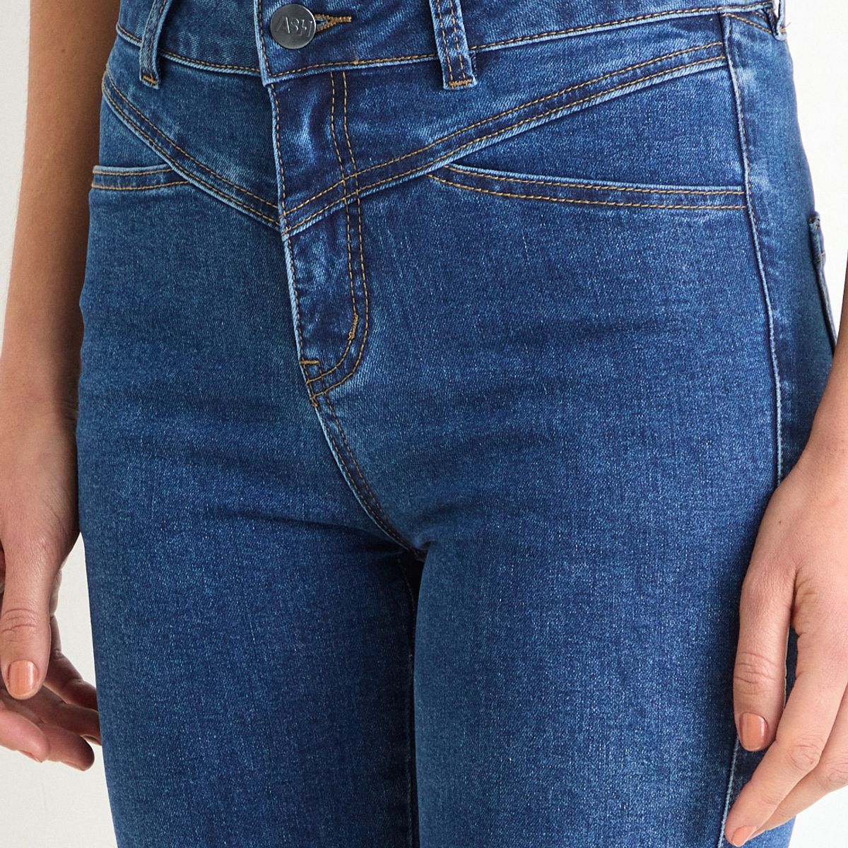 ASH - Skinny Jeans Liso Mujer Azul Ash