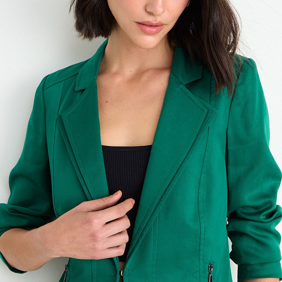 ASH - Casaca Lisa Mujer Verde Oliva Ash