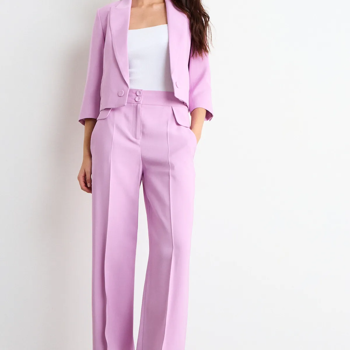 IO - Pantalon Liso Mujer Morado Io