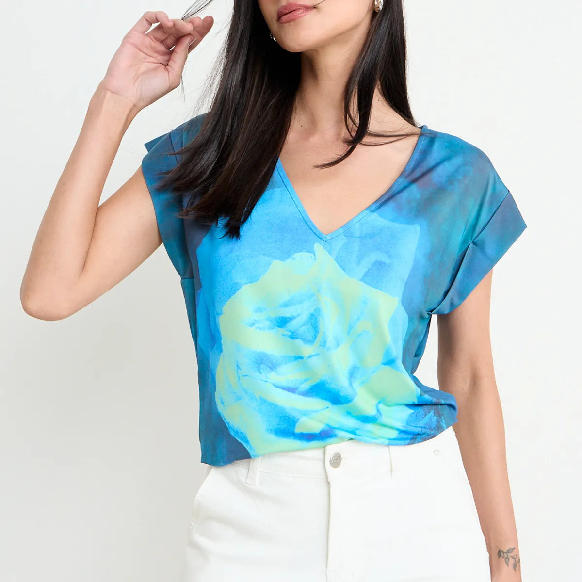 ASH - Polera Fantasia Mujer Azul Ash