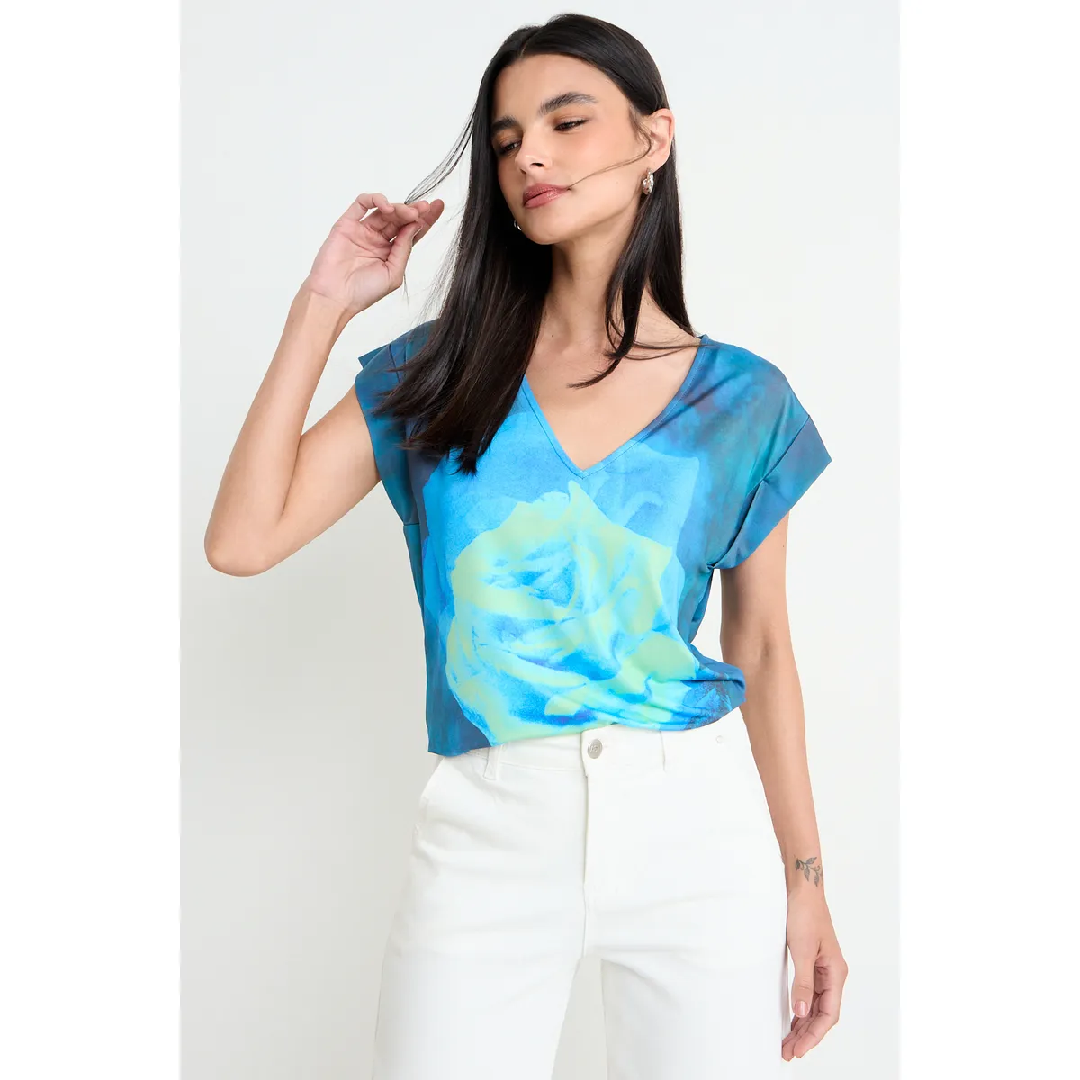ASH - Polera Fantasia Mujer Azul Ash