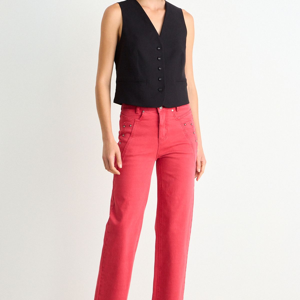 ASH - Straight Jeans Mujer Rojo Ash