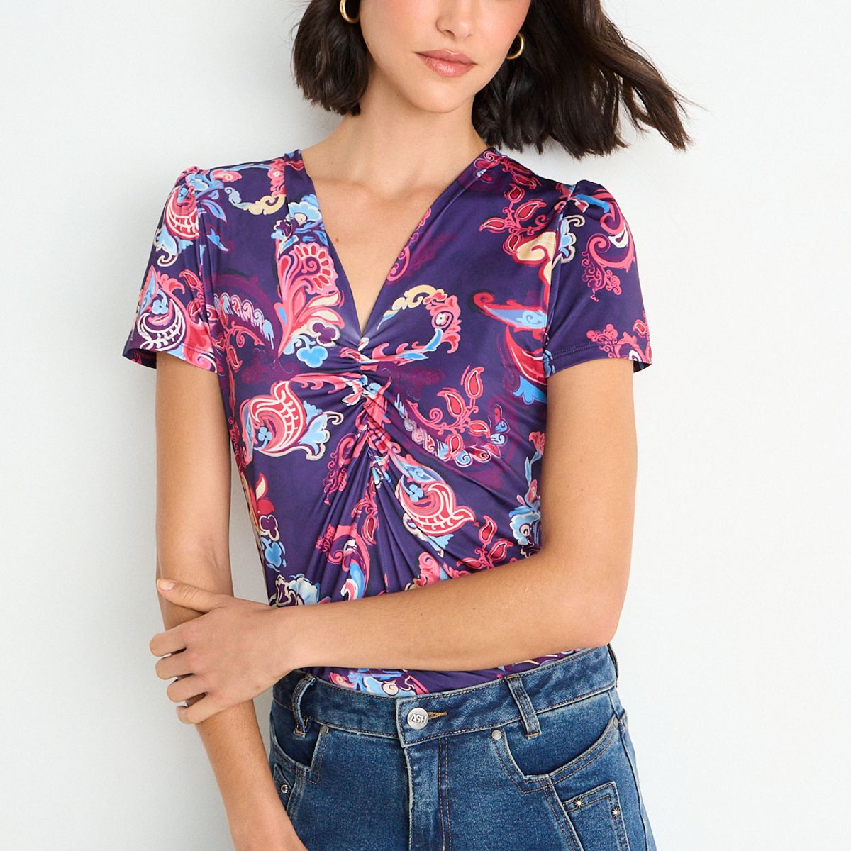 ASH - Polera Fantasia Mujer Morado Ash