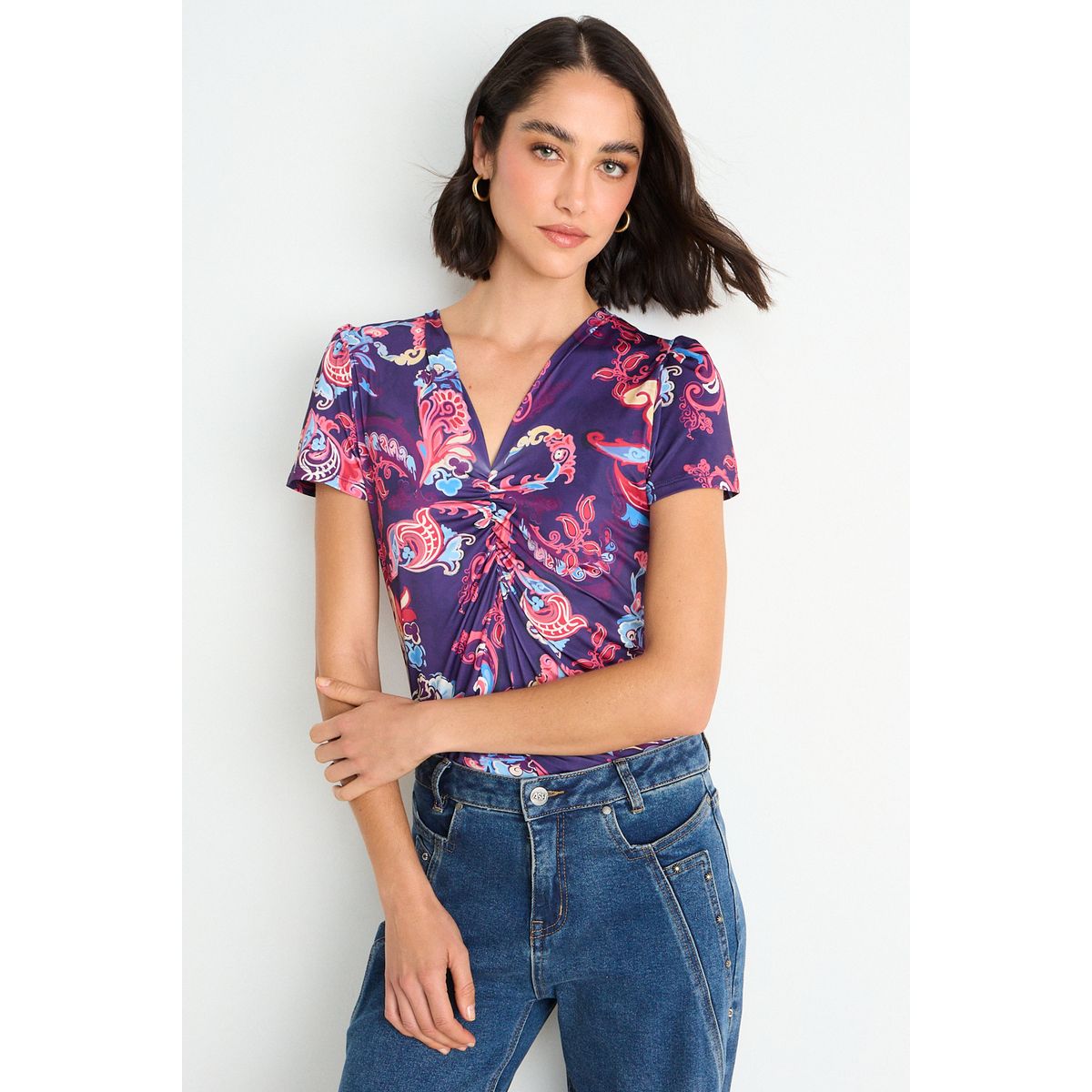 ASH - Polera Fantasia Mujer Morado Ash