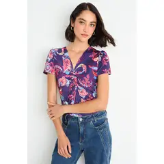 ASH - Polera Fantasia Mujer Morado