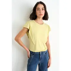 ASH - Polera Lisa Mujer Amarillo