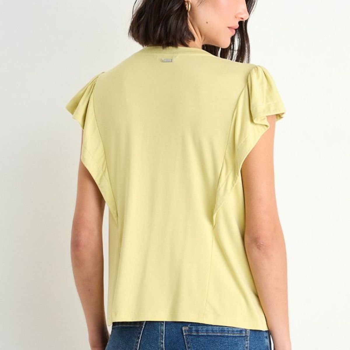 ASH - Polera Lisa Mujer Amarillo Ash