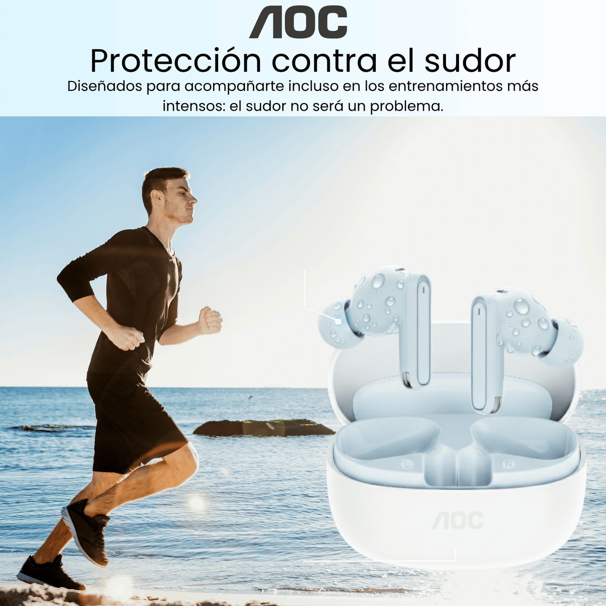 AOC - Audífonos Bluetooth 5.4 AOC AC1511 Azul