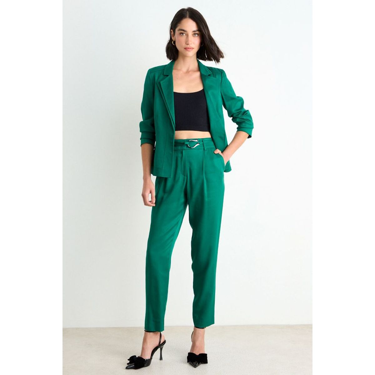 ASH - Pantalon Liso Mujer Verde Oliva Ash
