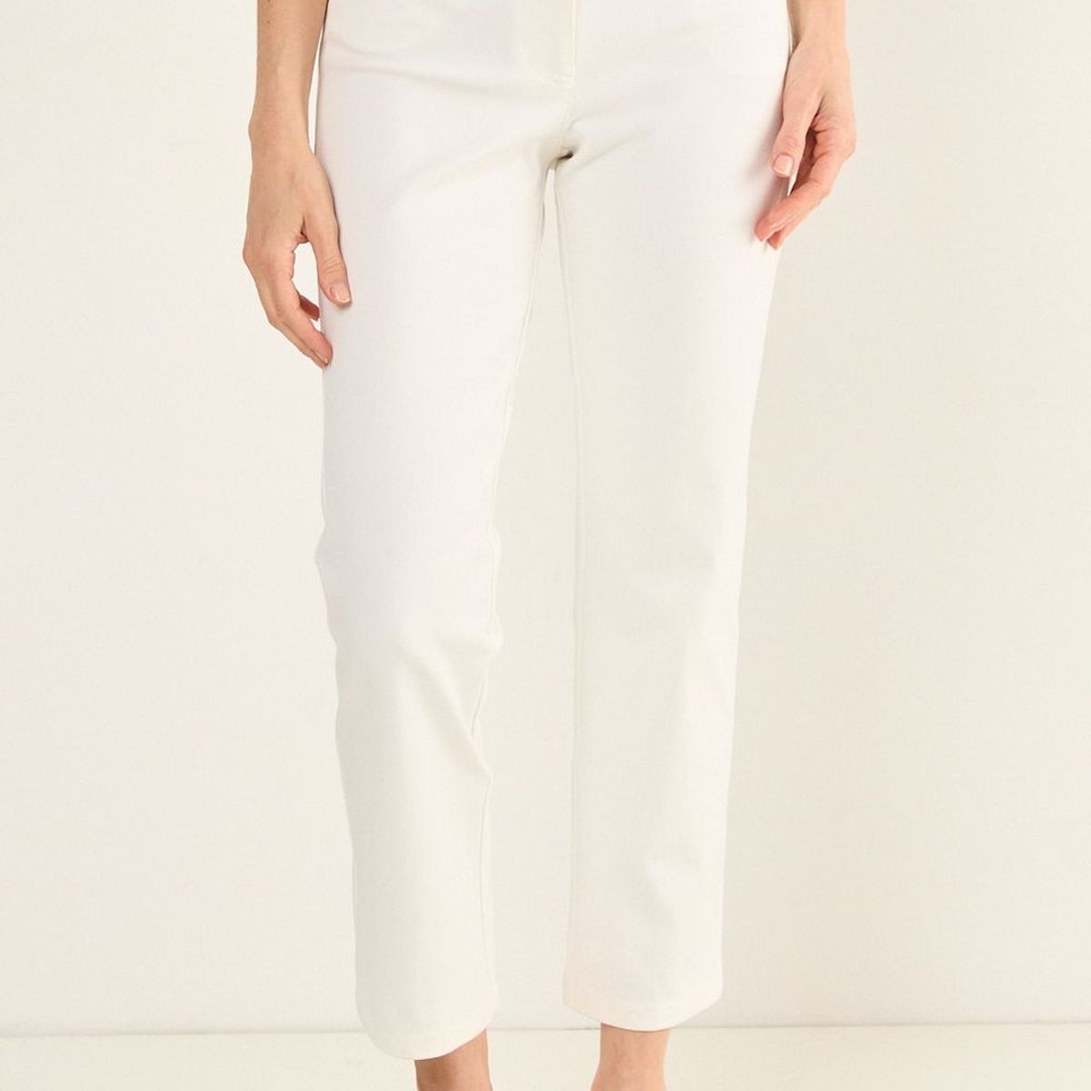 MA GRIFFE - Pantalon Recto Mujer Crudo Magriffe