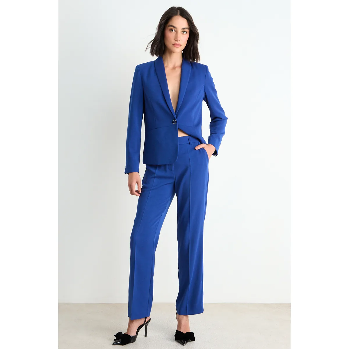 ASH - Pantalon Recto Mujer Azul Ash