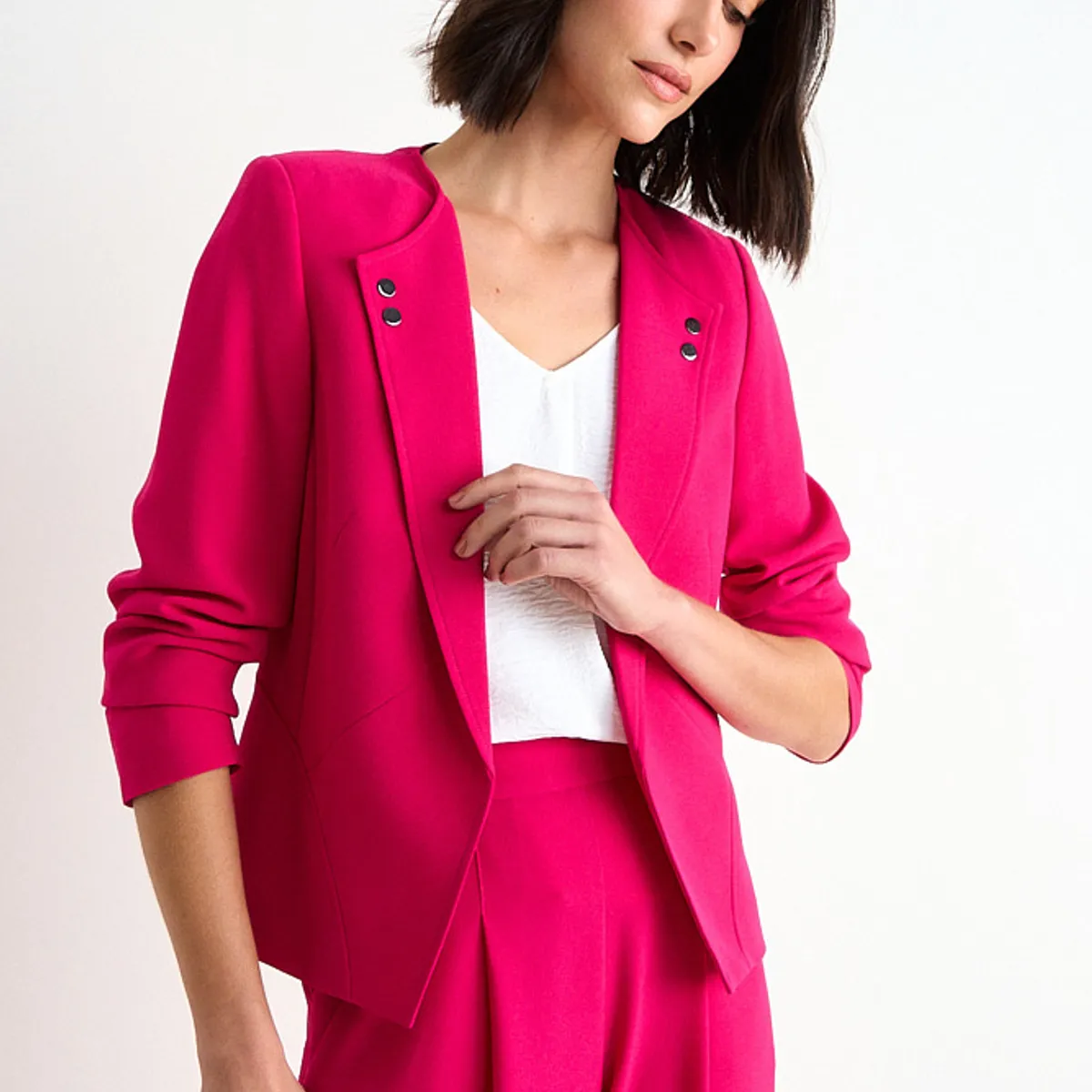 ASH - Blazer Liso Mujer Fucsia Ash